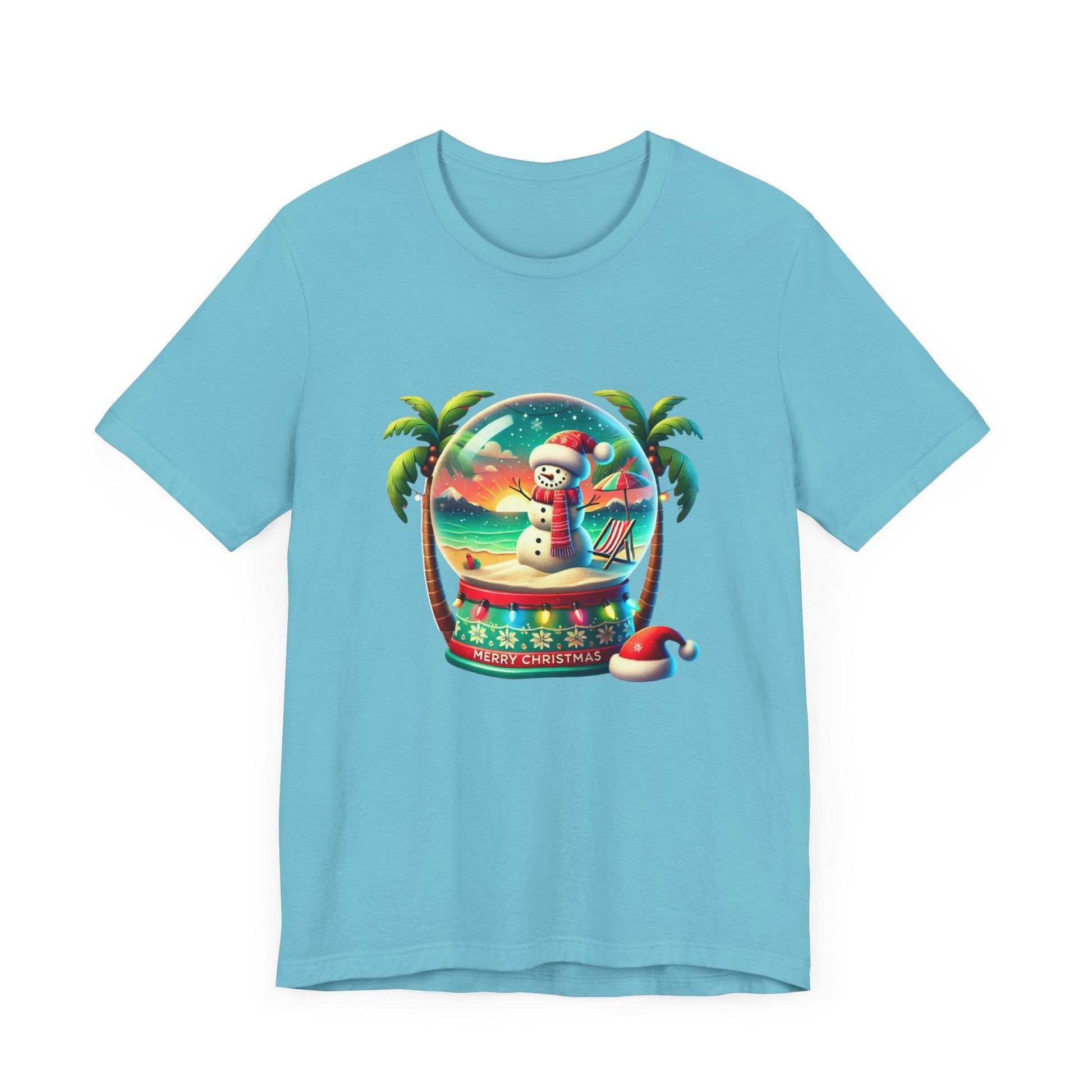 Tropical Christmas Paradise: Merry Christmas Unisex Jersey Short Sleeve Tee - Whippie's