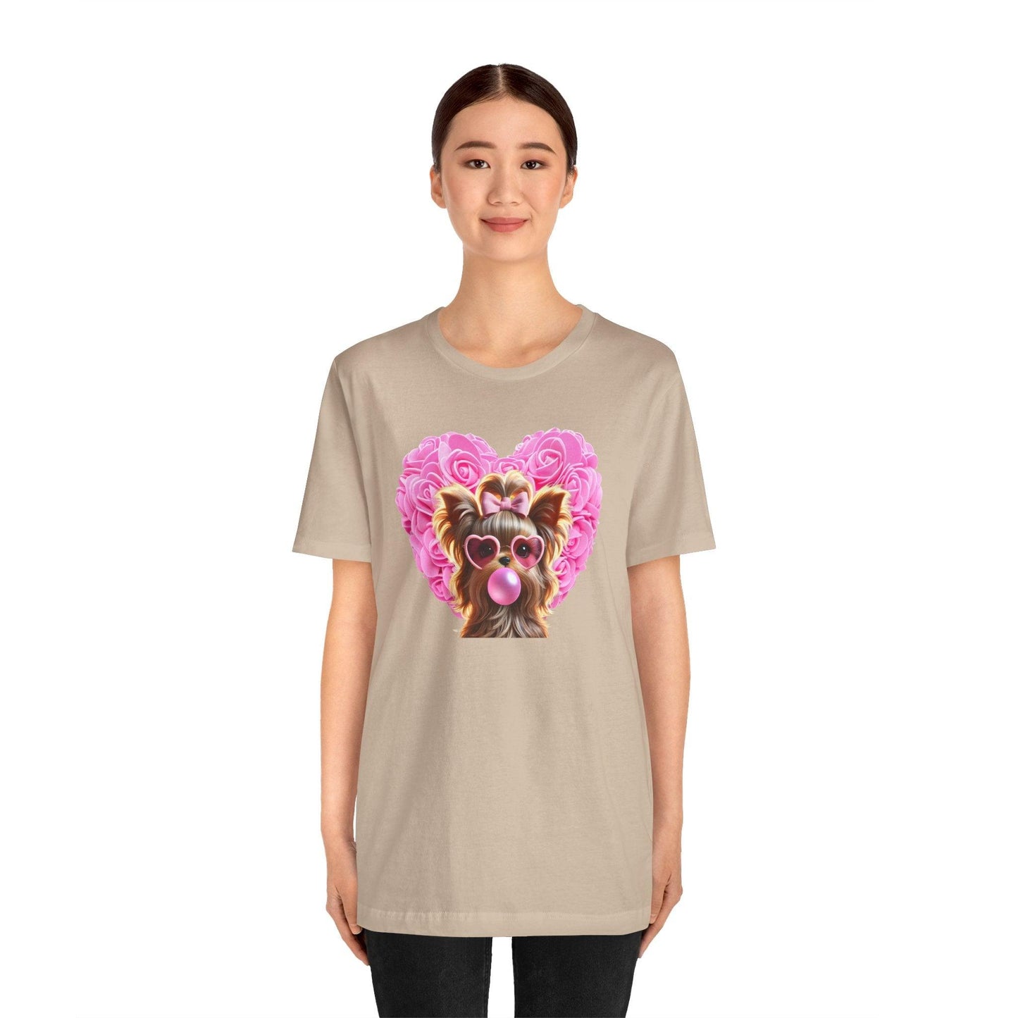 Yorkie Love Unisex Jersey Tee - 💖 Cuteness Overload! 💖 - Whippie's