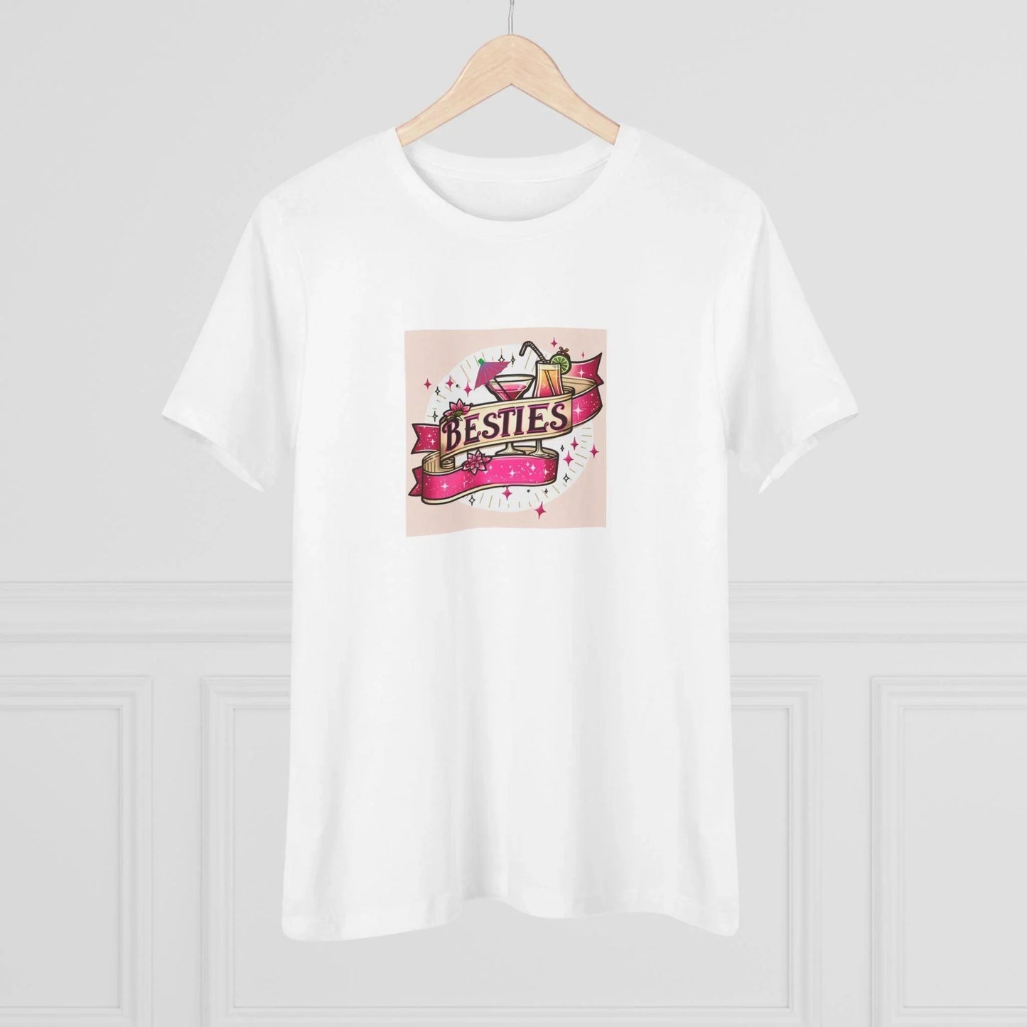 Besties - Two Pink Cocktails - Women's Softstyle Tee - Whippie's