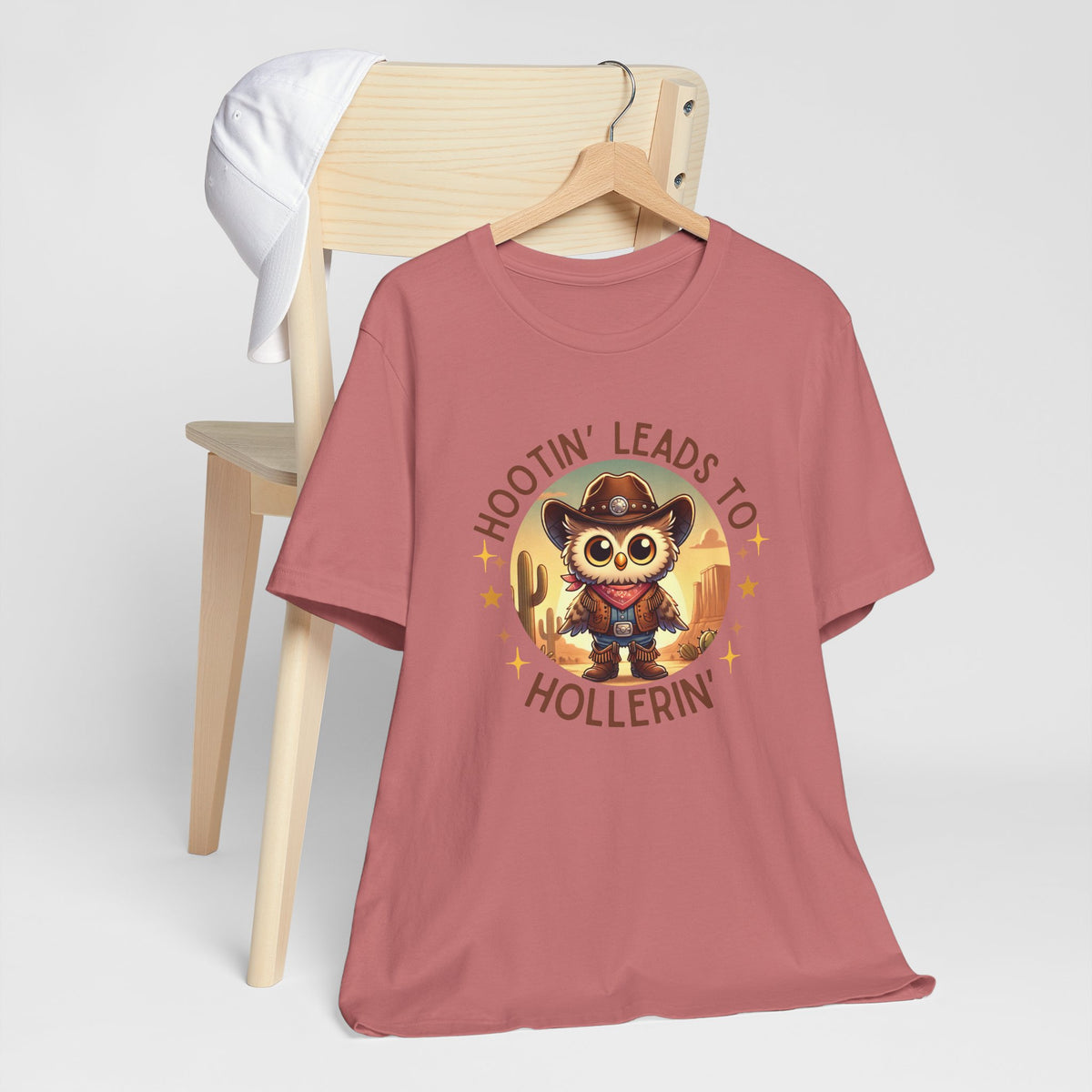 Hootin' Leads to Hollerin' - Unisex Jersey Tee - Yeehaw! Embrace Your Inner Cowboy/Cowgirl