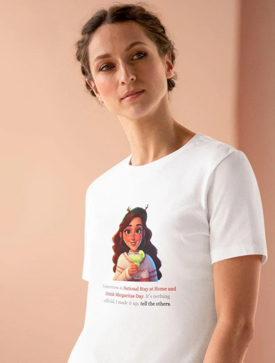 Margarita Day, It's Official (Because I Said So!) - Christmas Cheer 🍹 - Women's Cotton Tee 🍹 - Whippie's