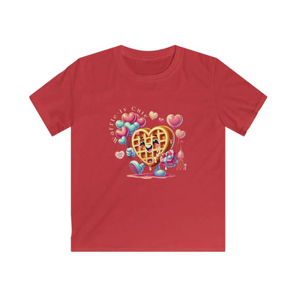 🧇 Waffle-ly Cute! 💖 Kids Softstyle Tee ✨ Spread the love this Valentine's Day! - Whippie's