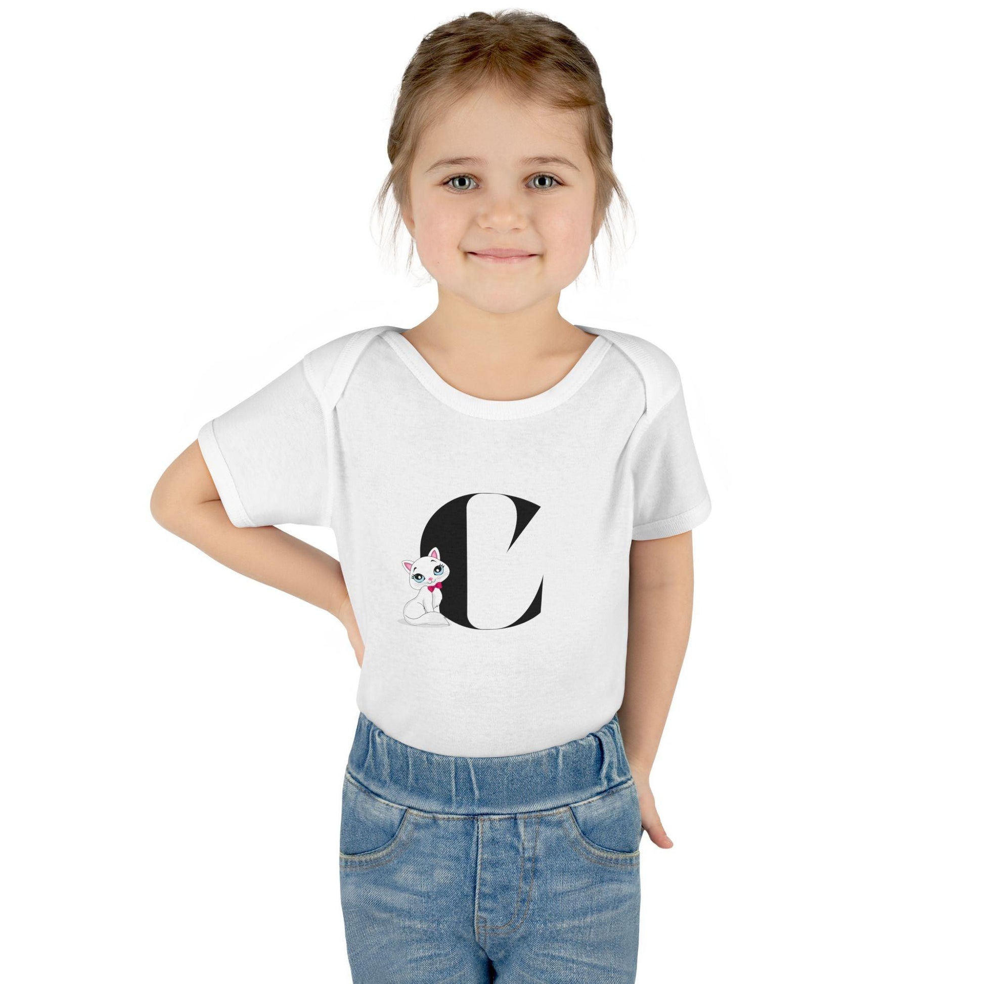 Alphabet Adventures: Letter C - Cute Kitty Cat Baby Onesie C is for Cute Kitty Cat! - Whippie's