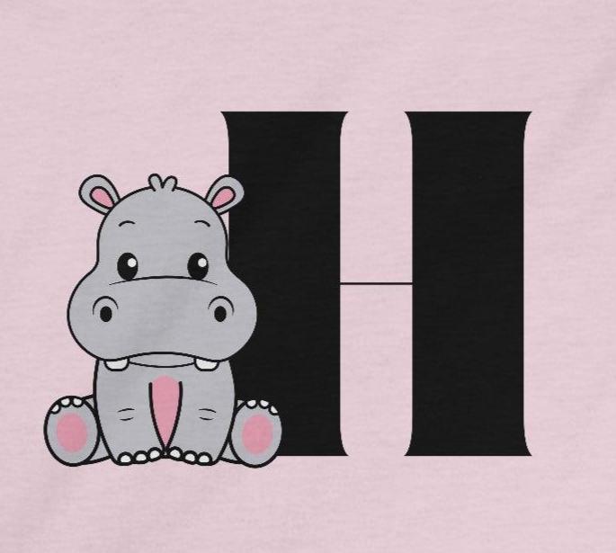 Alphabet Adventures: Letter H - Hippo Youth T-Shirt - Whippie's