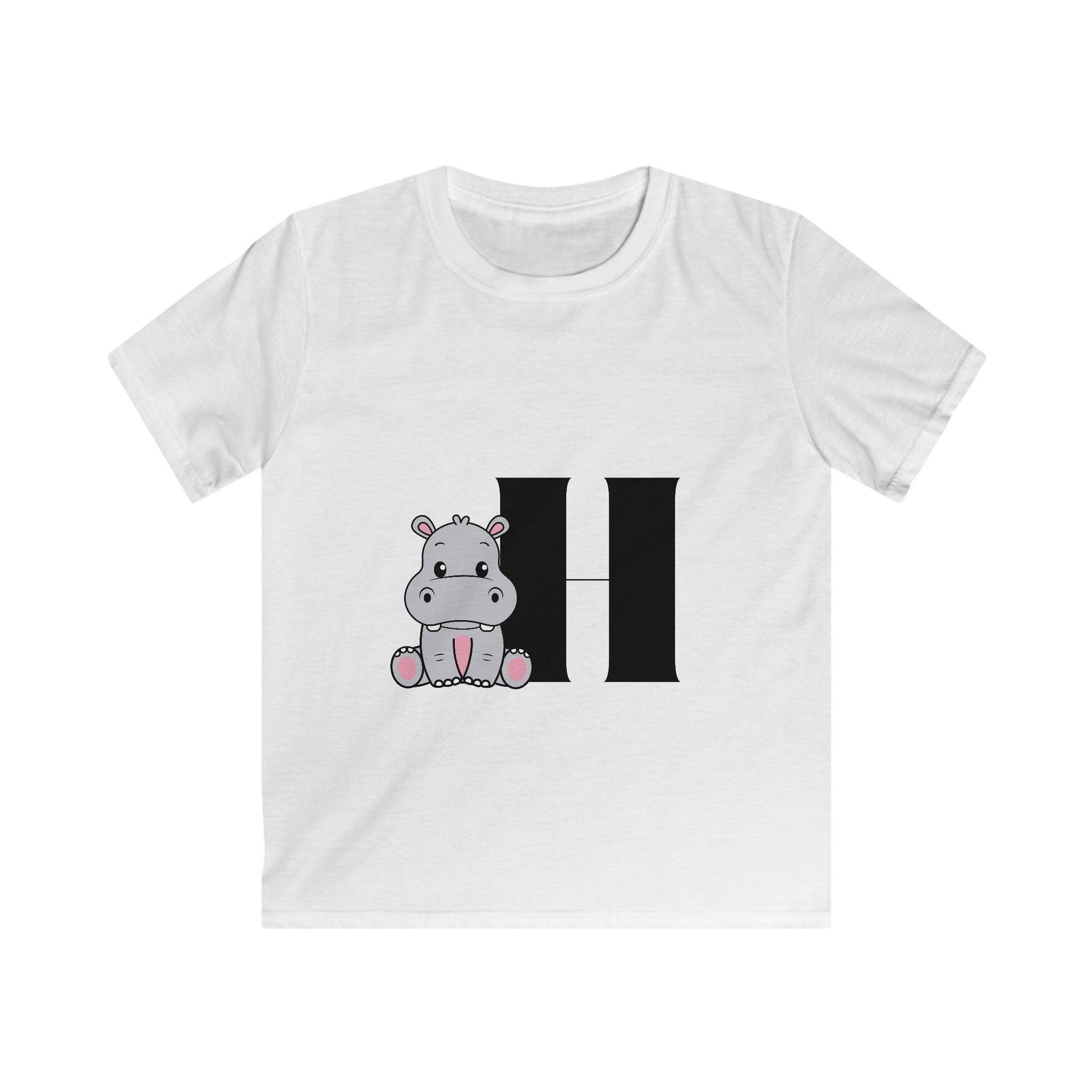 Alphabet Adventures: Letter H - Hippo Youth T-Shirt - Whippie's