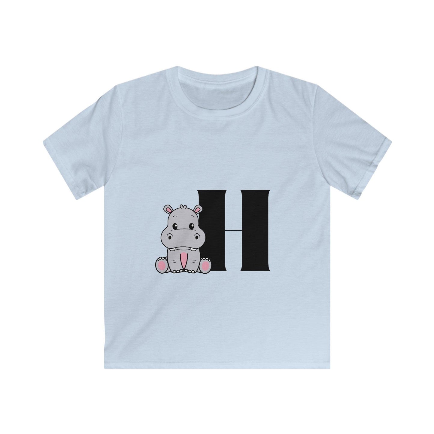 Alphabet Adventures: Letter H - Hippo Youth T-Shirt - Whippie's