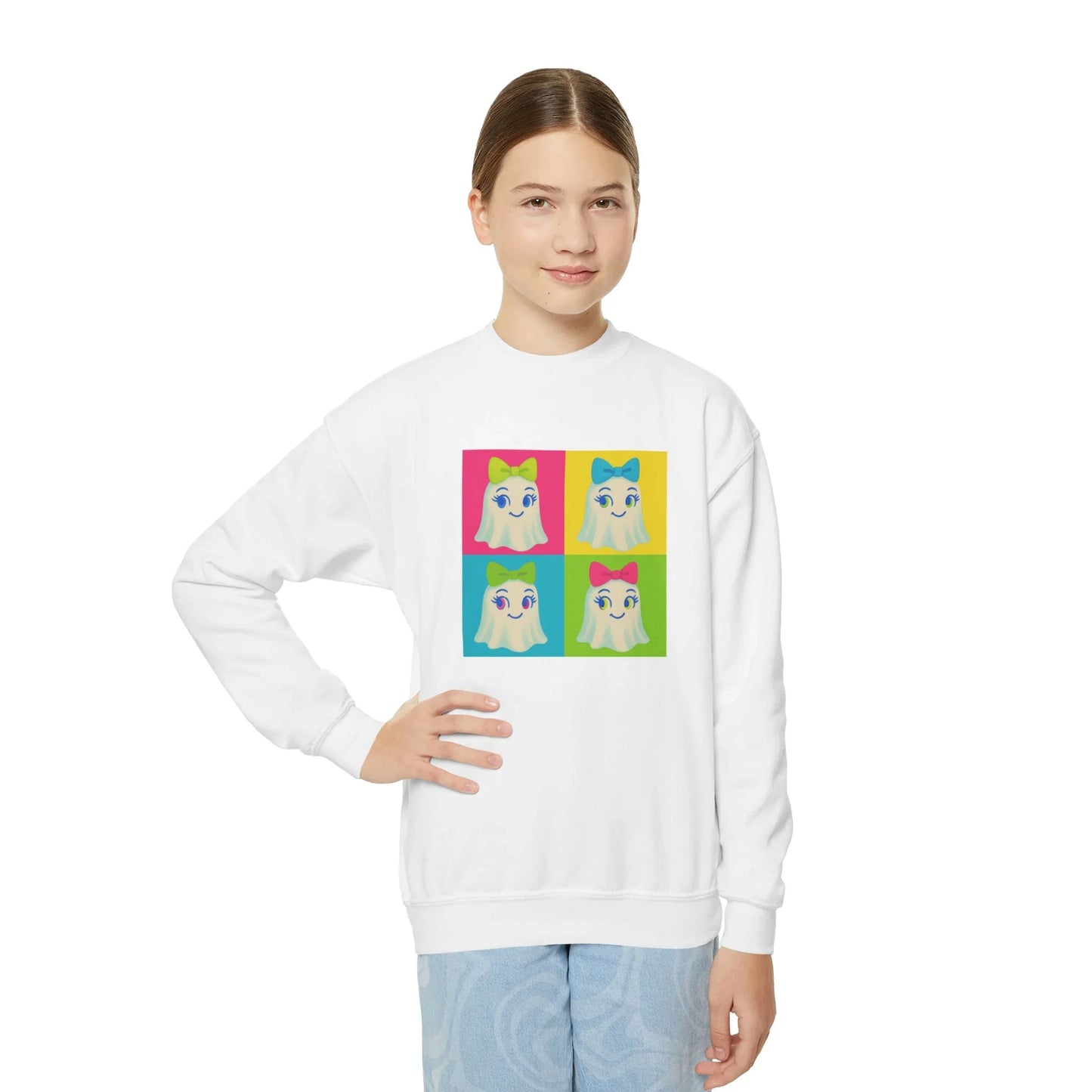 Ghostly Pop Art Youth Crewneck - Whippie's