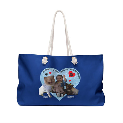 Paw Prints on My Heart Weekender Tote - Though They May Be Gone, Their Love Remains 🐾💙 - Whippie's