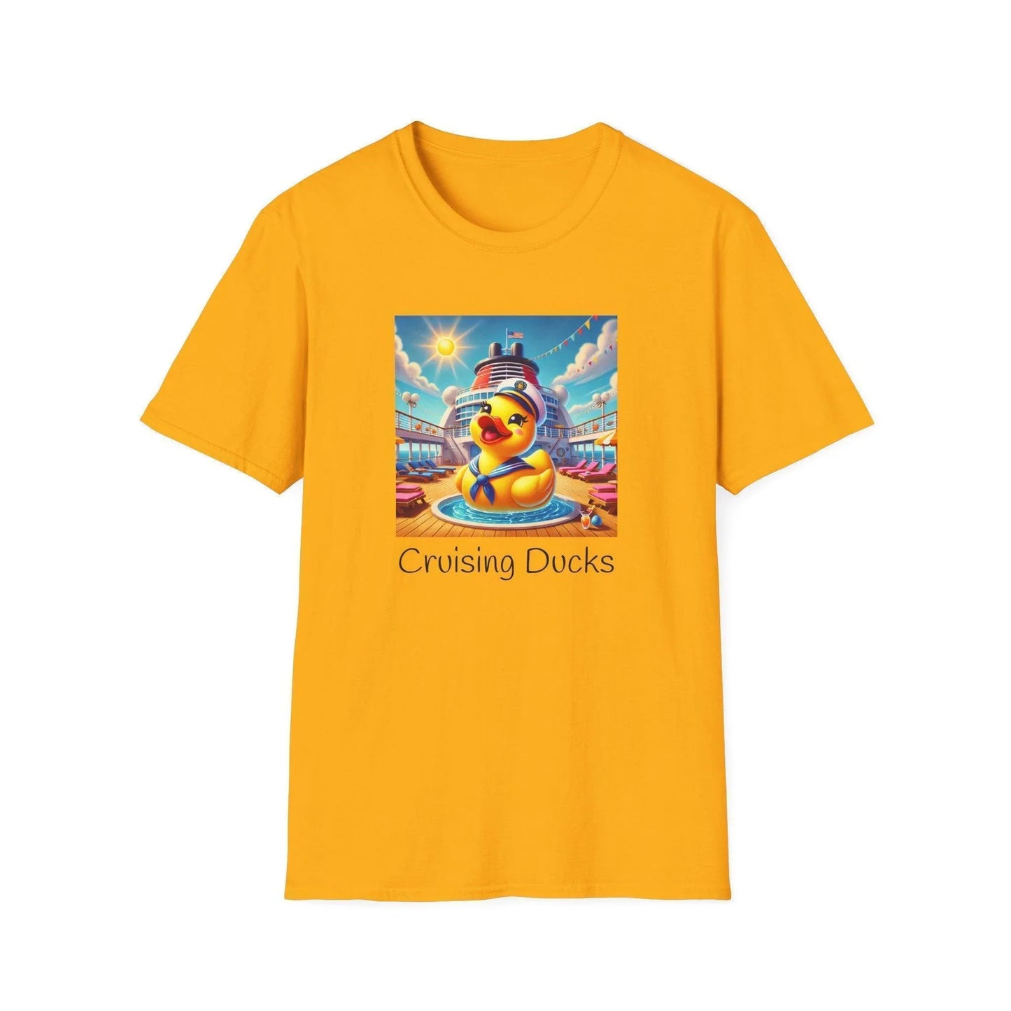Duck on the Loose! Hilarious Cruise Ship Hide-and-Seek 🛳️ Unisex T-Shirt 🐤 - Whippie's