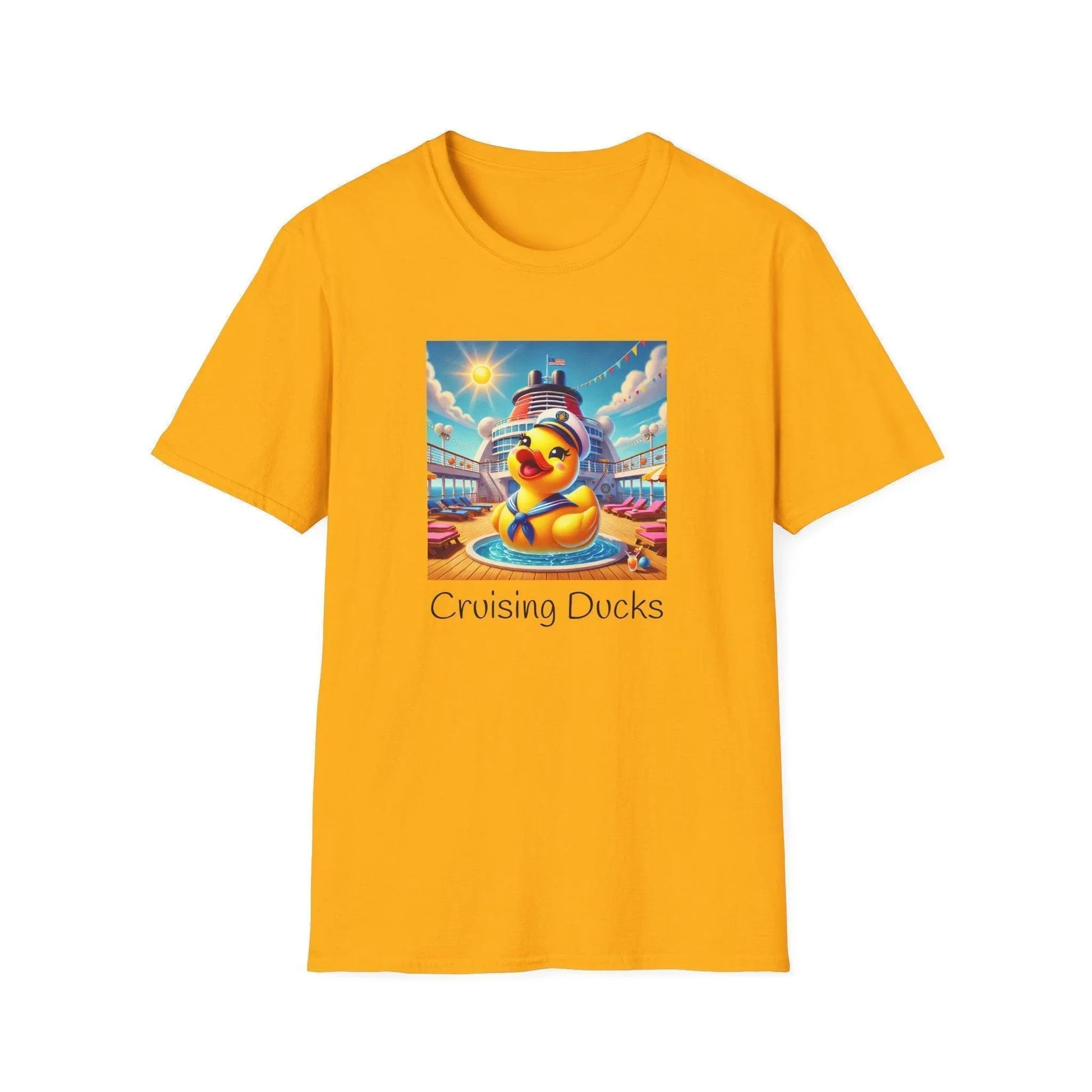 Duck on the Loose! Hilarious Cruise Ship Hide-and-Seek 🛳️ Unisex T-Shirt 🐤 - Whippie's