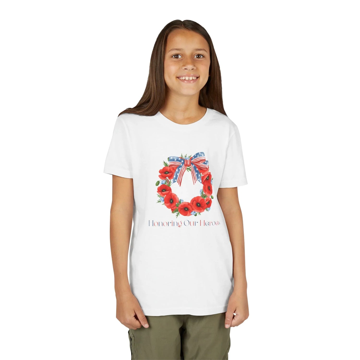 Memorial Day 'Honoring Our Heroes' Wreath - Youth T-shirt - Whippie's