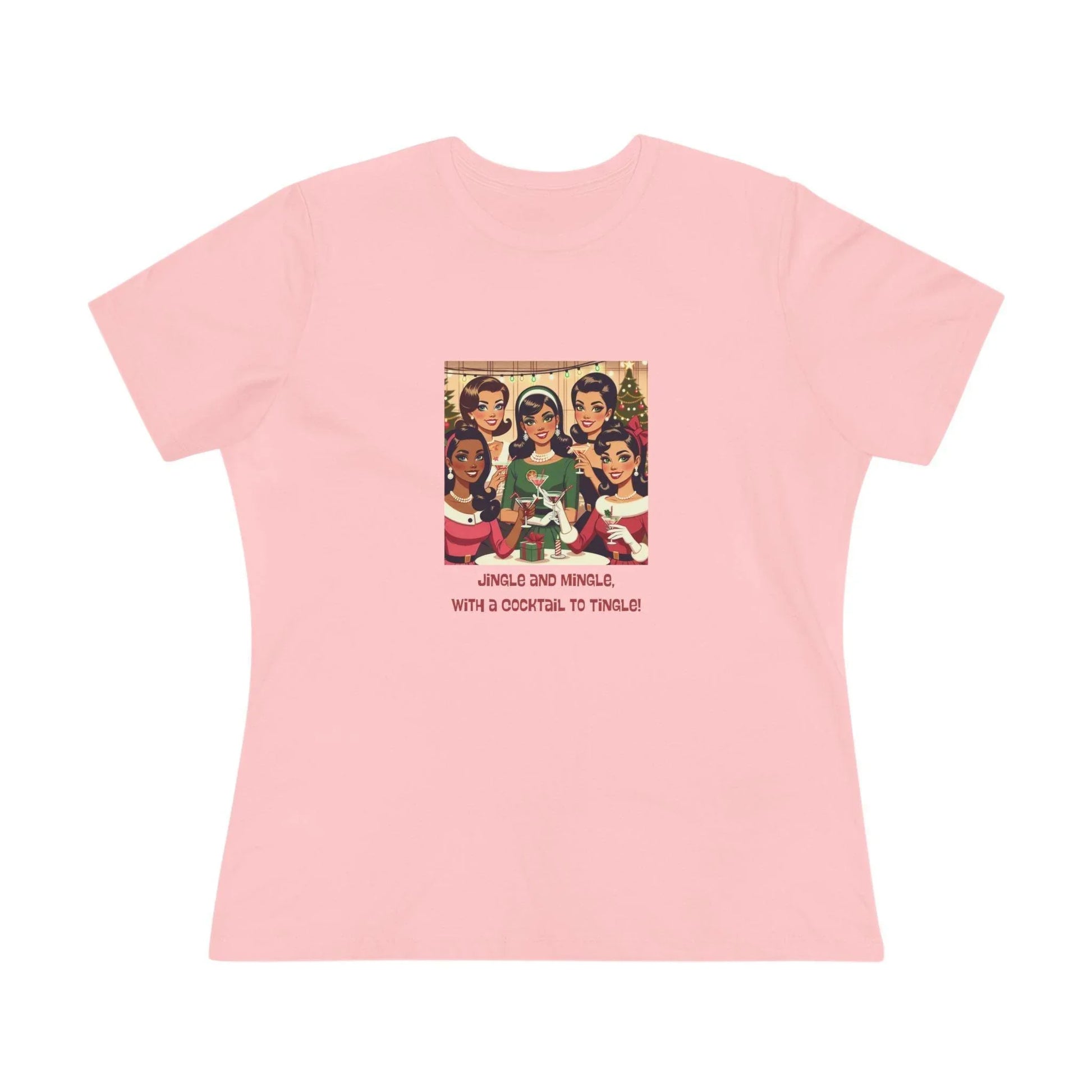 Holiday Friends Sipping Cocktails - Women's Softstyle Tee - Whippie's