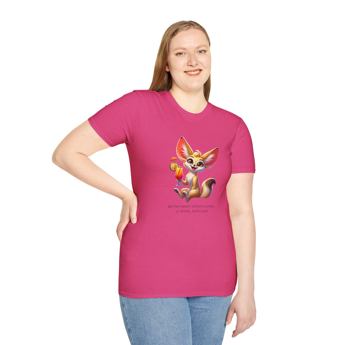 Fennec Fox Cocktail - Cheers to Good Times and Smiles! Unisex T-shirt