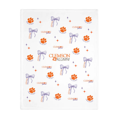 Graduation 2025 Paw Print Velvet Blanket - Personalizable - Whippie's