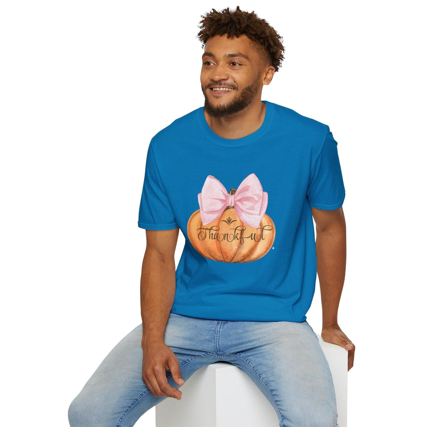Thankful Pumpkin - A Heart Full of Gratitude! 🧡🎀 Unisex Tee - Whippie's