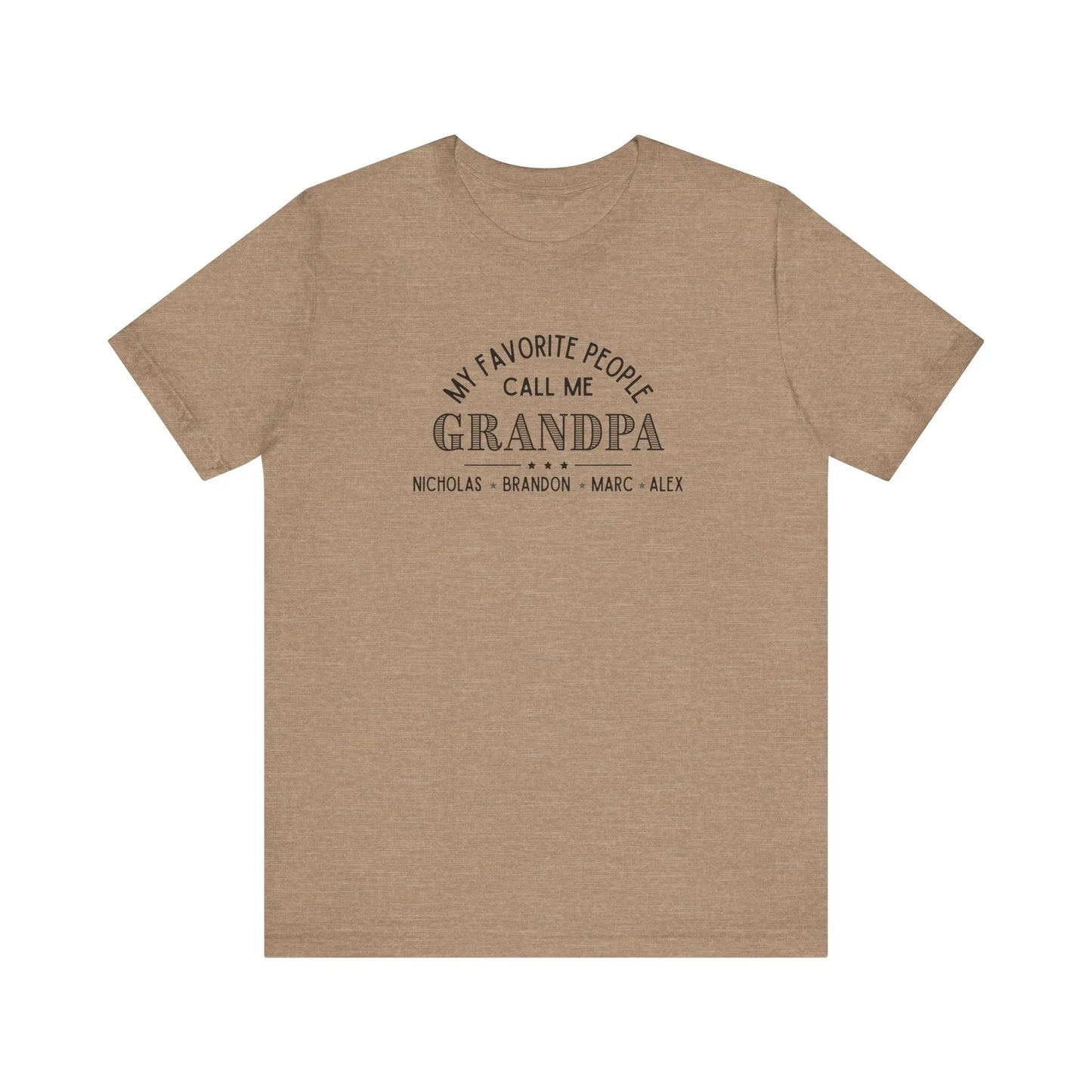My Favorite People Call Me Grandpa - Personalized Unisex Jersey Tee - Whippie's