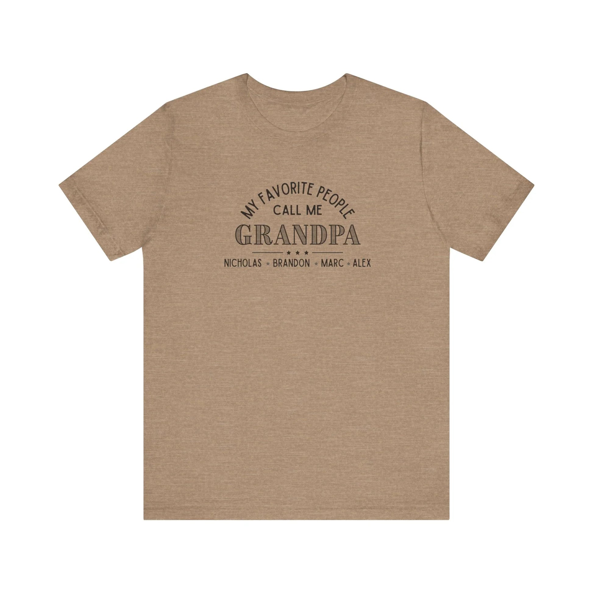 My Favorite People Call Me Grandpa - Personalized Unisex Jersey Tee - Whippie's