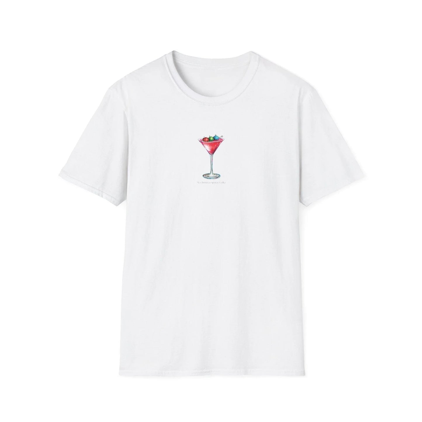 My Christmas Spirit is Vodka 🍸🎄 - Unisex Softstyle T-shirt - Whippie's
