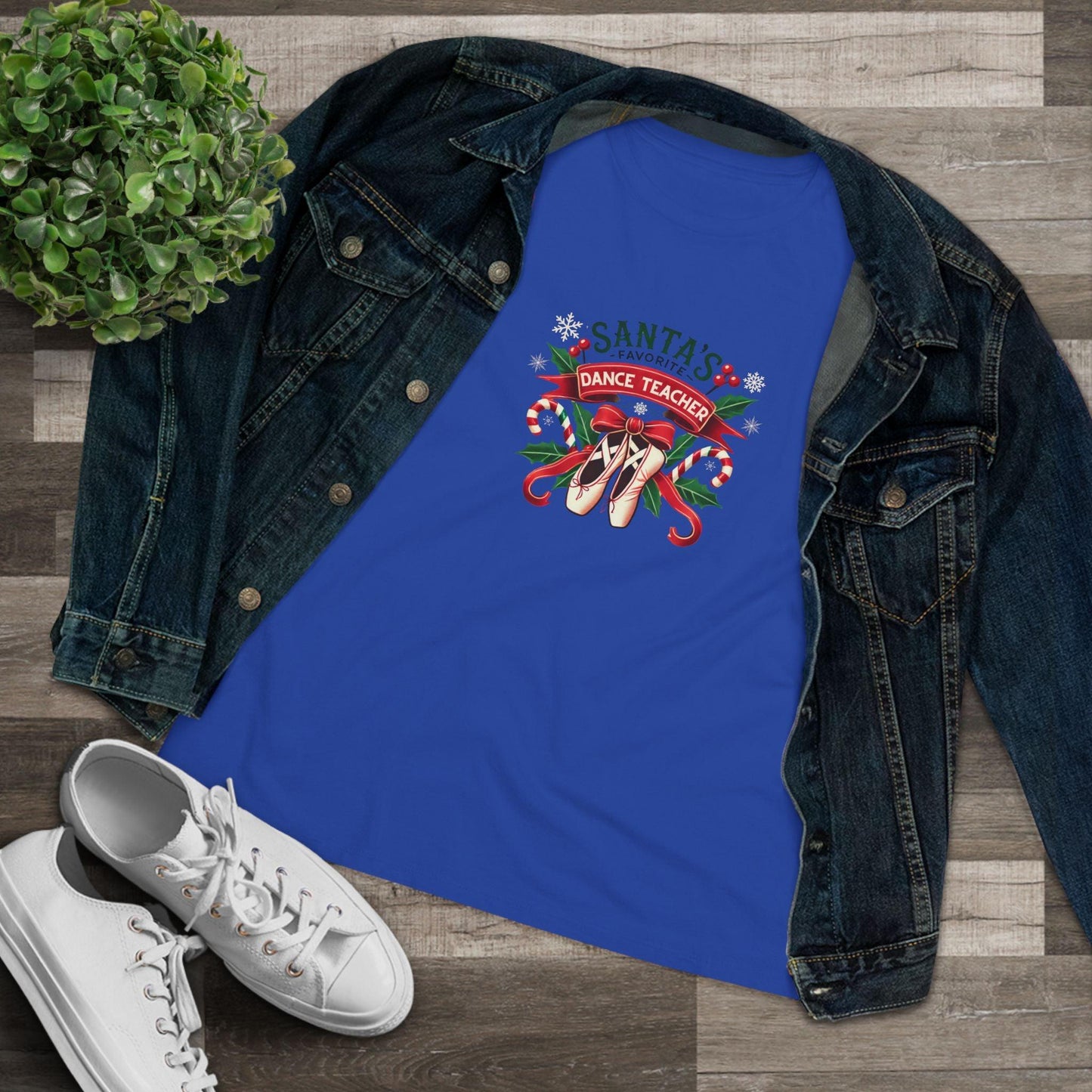 Santa's Favorite Dance Teacher Women's Softstyle Tee - Whippie's