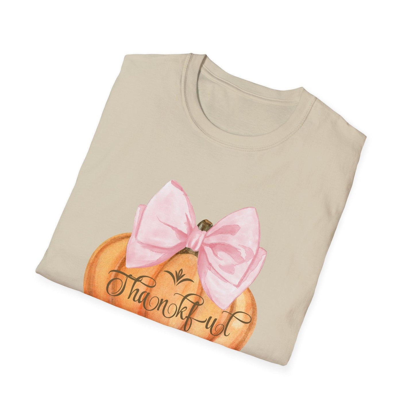 Thankful Pumpkin - A Heart Full of Gratitude! 🧡🎀 Unisex Tee - Whippie's
