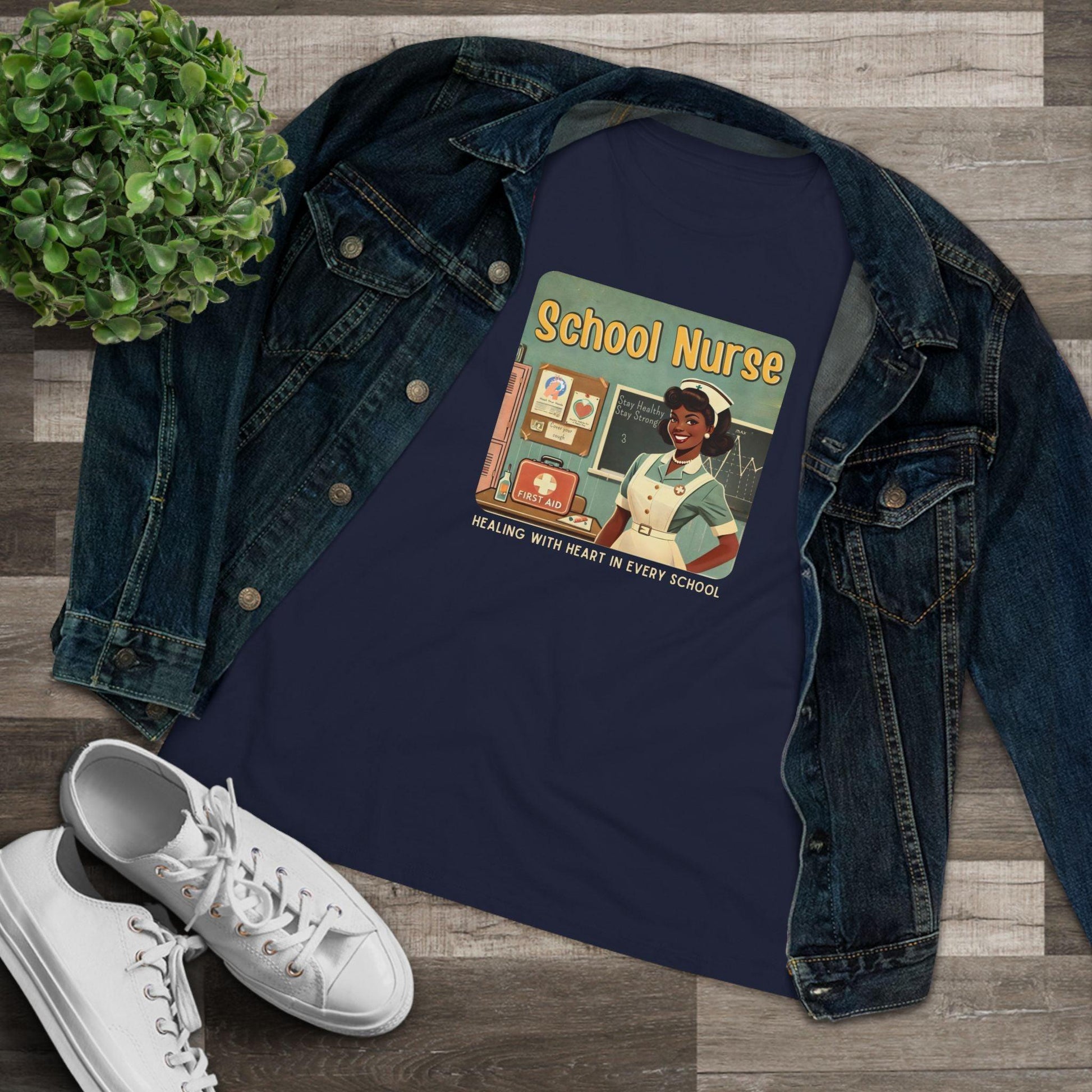 School Nurse Hero Tee (2) - Healing with Heart in Every School 🩺❤️ - Whippie's