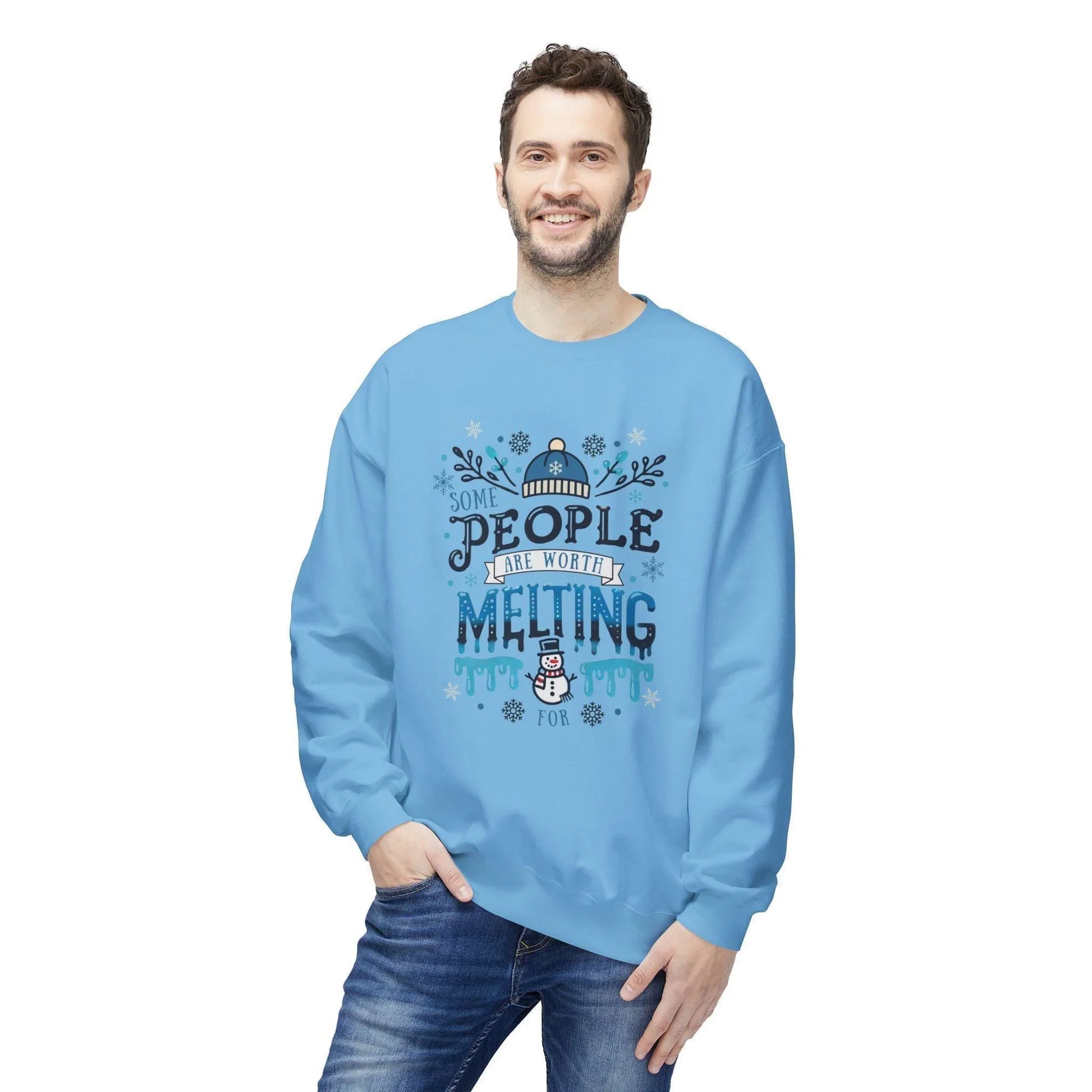 ☃️ Some People are Worth Melting For ❤️ Unisex Fleece Sweatshirt ✨ - Whippie's
