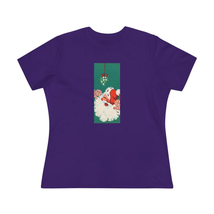 Santa Mistletoe Kisses - Women's Tee - Whippie's