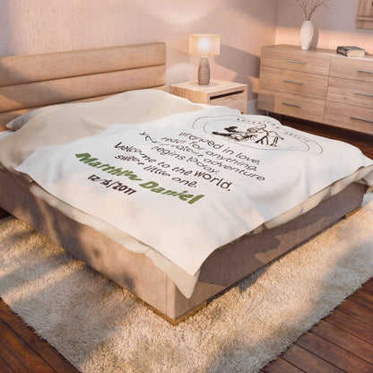 Classic Pooh Blanket | Personalized Adventure Awaits Velveteen Blanket