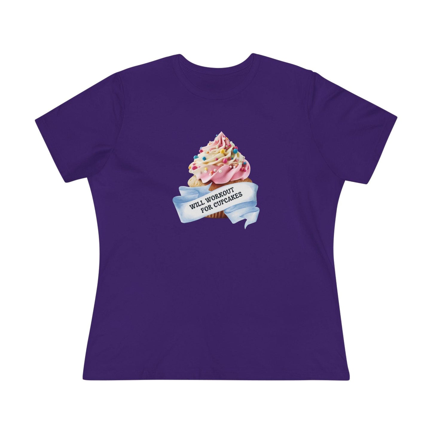 Will Workout for Cupcakes - Fuel Your Fitness! 🧁💪 Women's Softstyle Tee - Whippie's