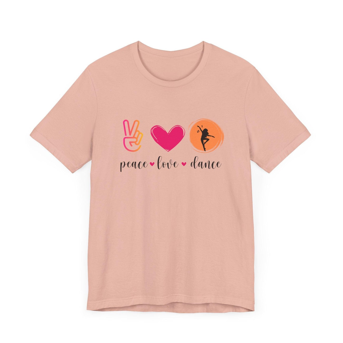 Peace, Love & Dance Unisex Jersey Tee - ✌️❤️💃 Express Yourself Through Movement! 💃❤️✌️ - Whippie's