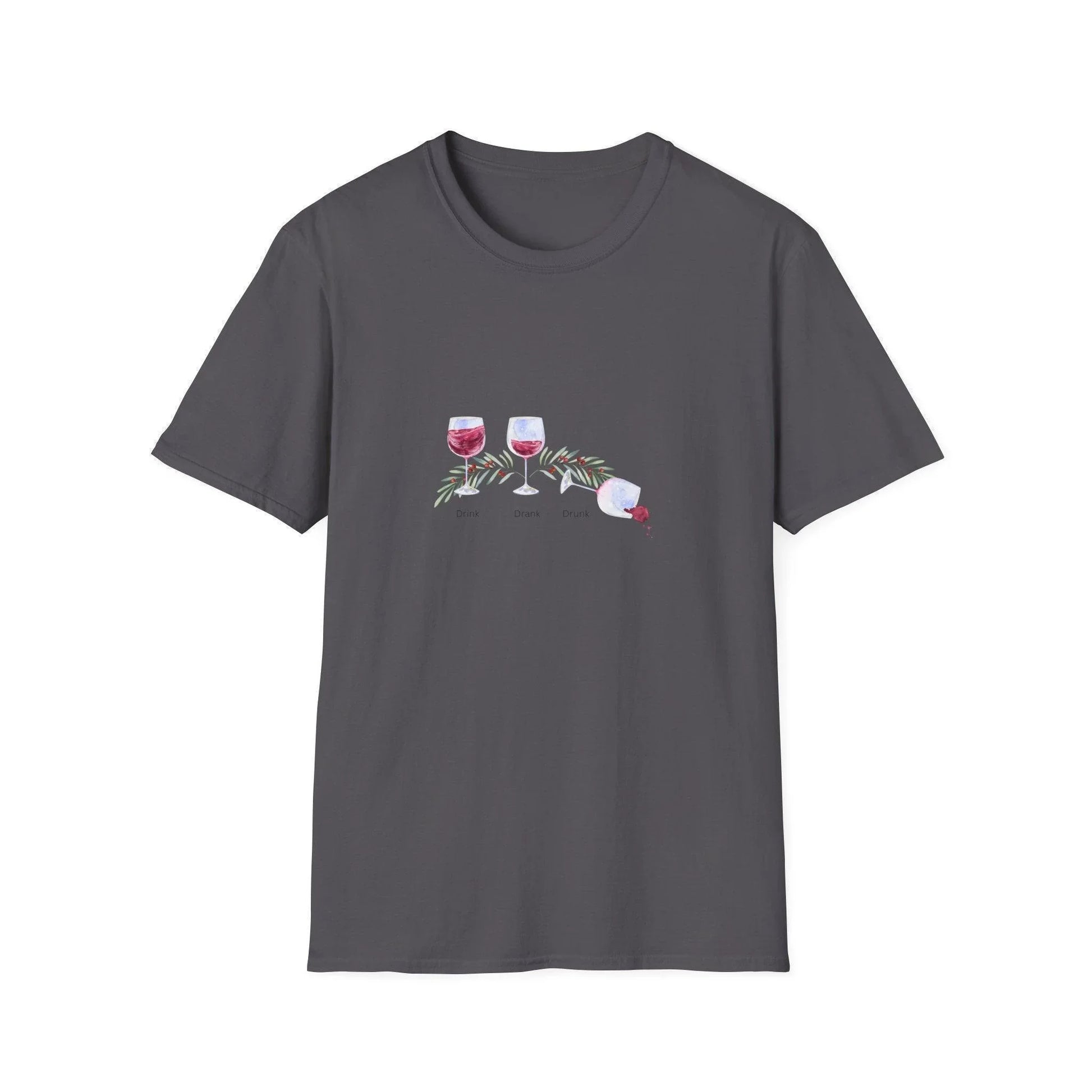 Drink Drank Drunk 🍷🍷🍷 - Holiday Edition - Unisex Softstyle T-shirt - Whippie's