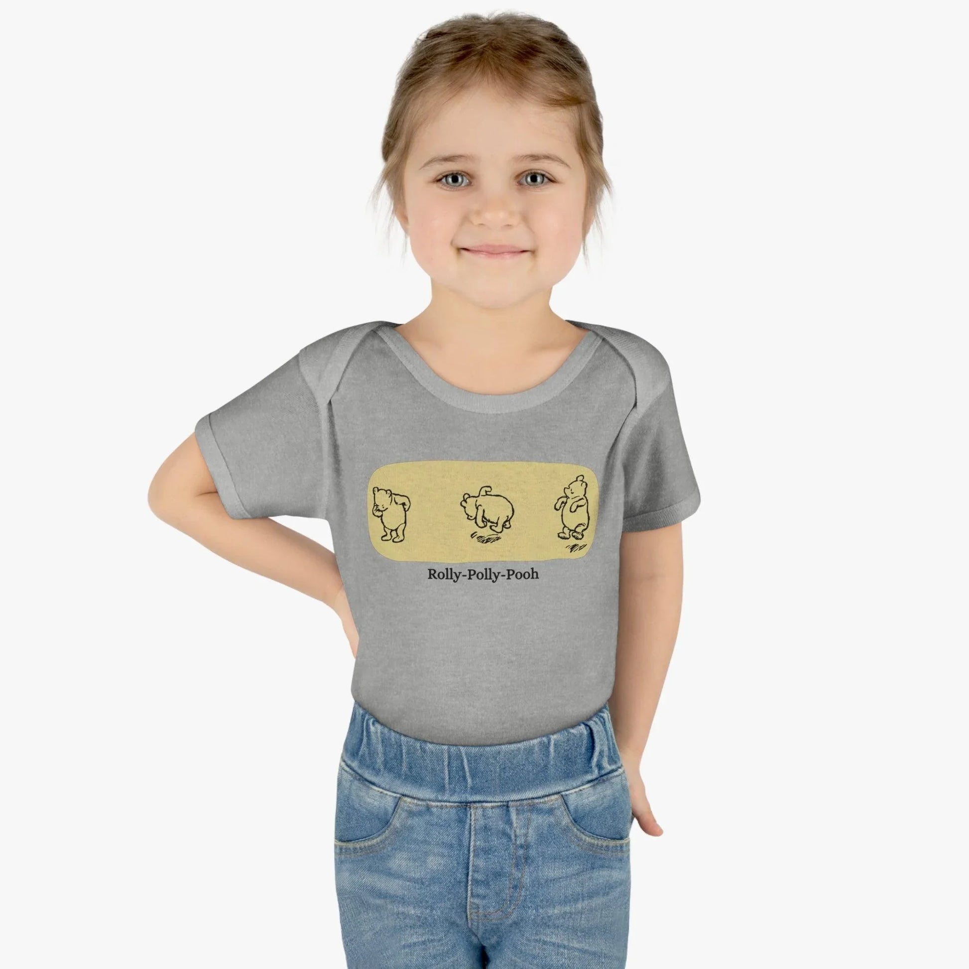 🧸 Rolly-Polly Pooh Onesie 🍯 Unisex Onesie ✨ A classic tale for a cuddly baby! - Whippie's