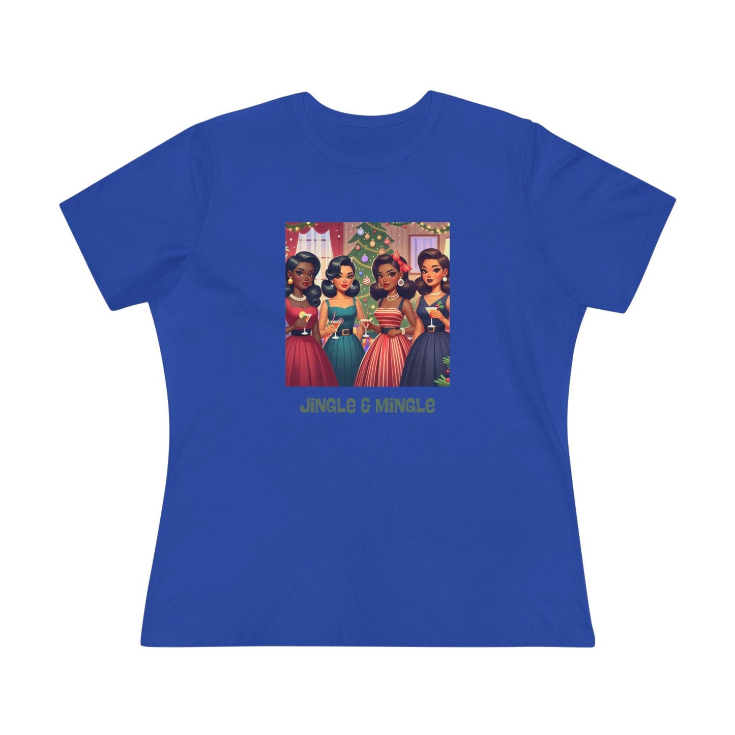 Jingle and Mingle Tee - Holiday Cheer, Please! 🥂🎄 Women's Softstyle Tee - Whippie's