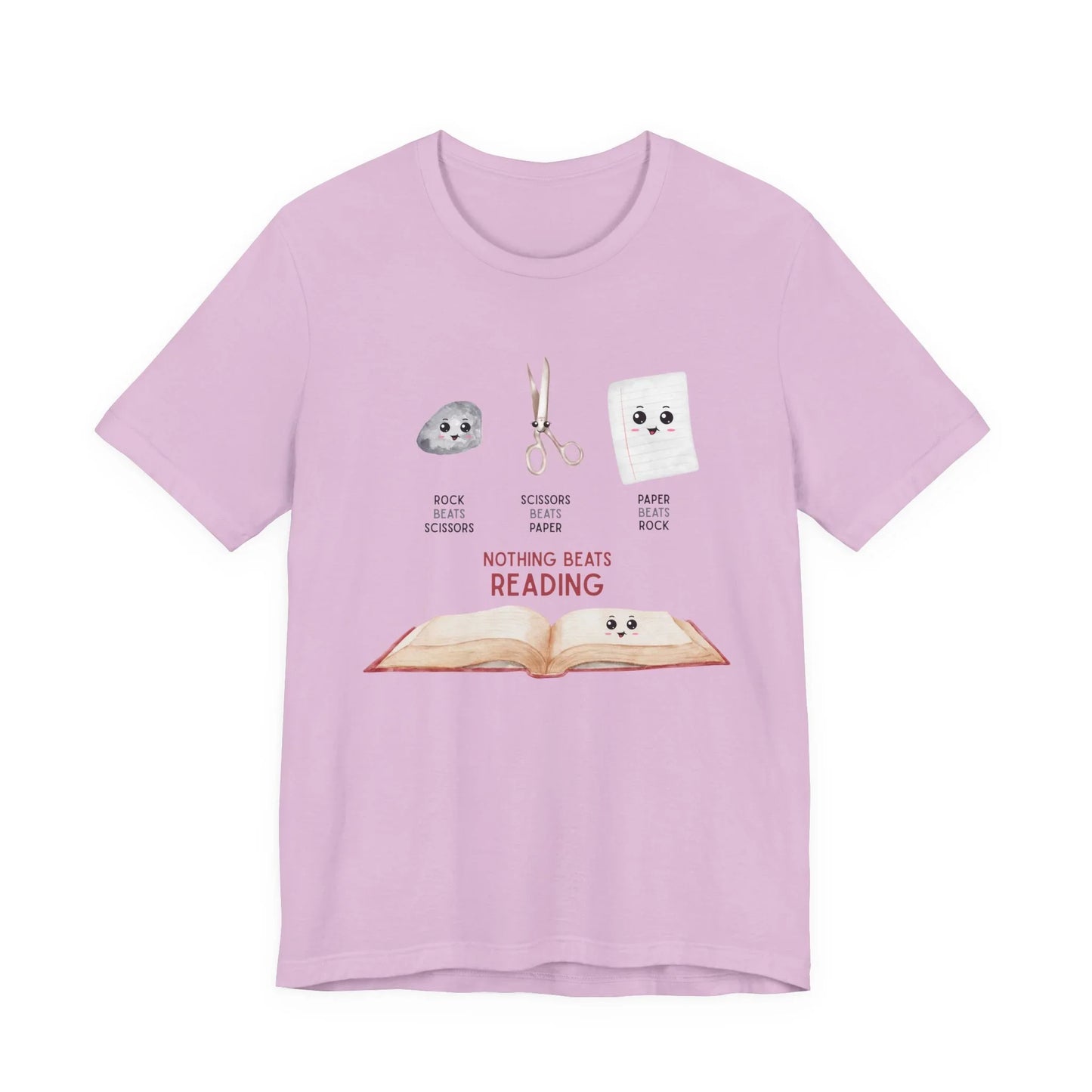 Nothing Beats Reading: Rock, Paper, Book Unisex Tee - Whippie's