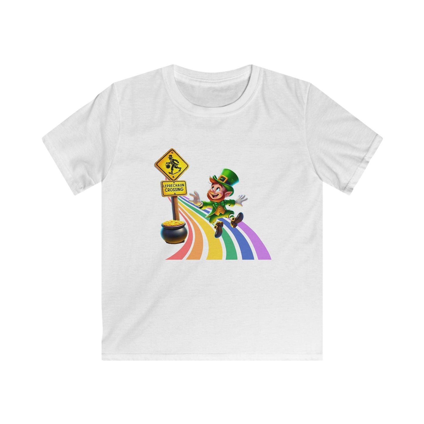 Leapin' Leprechaun - Leprechaun Crossing - Youth Tee - Catch Me If You Can! 🌈🍀 - Whippie's