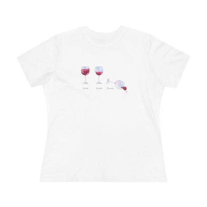 Drink, Drank, Drunk Tee - Sip, Savor, Repeat 🍷🍷🍷 - Women's Softstyle Tee - Whippie's