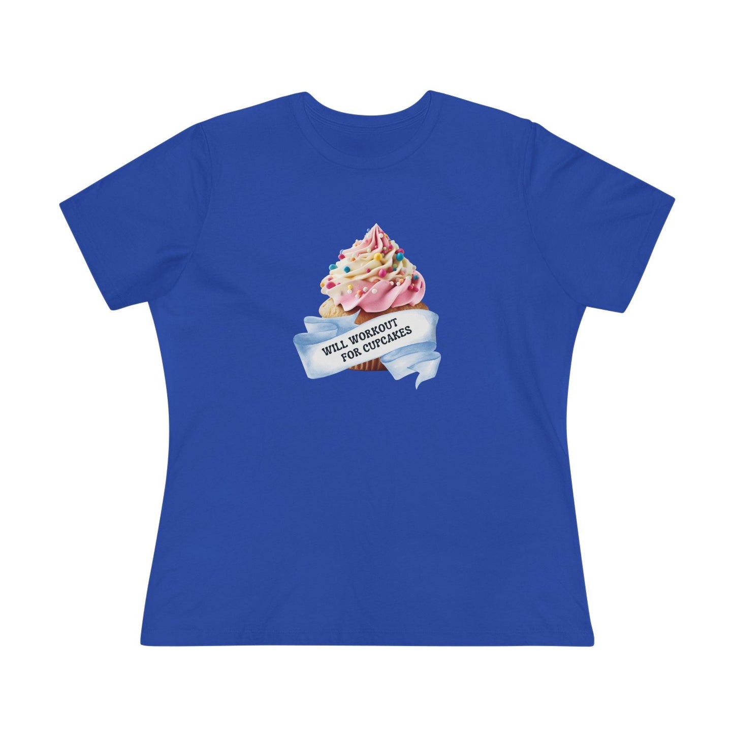 Will Workout for Cupcakes - Fuel Your Fitness! 🧁💪 Women's Softstyle Tee - Whippie's