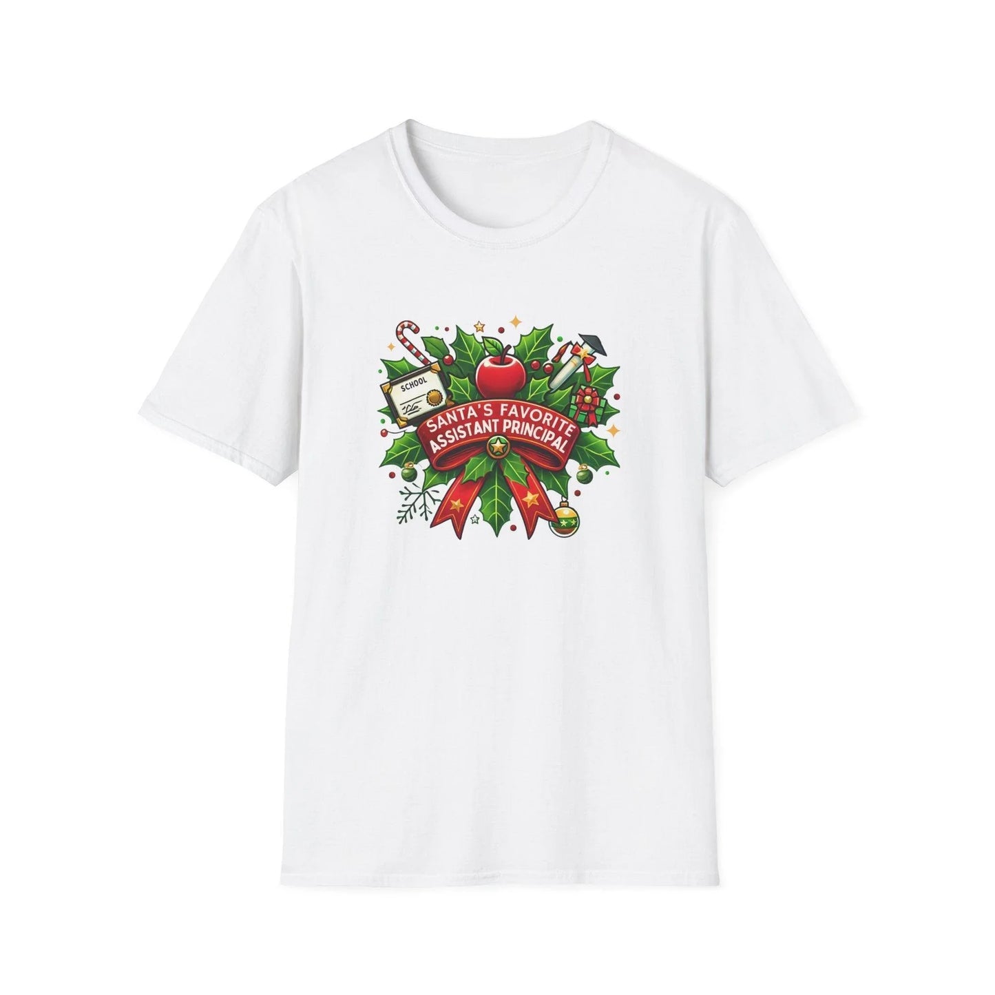 Santa's Favorite Assistant Principal Unisex Tee 🍎🎅 - Whippie's