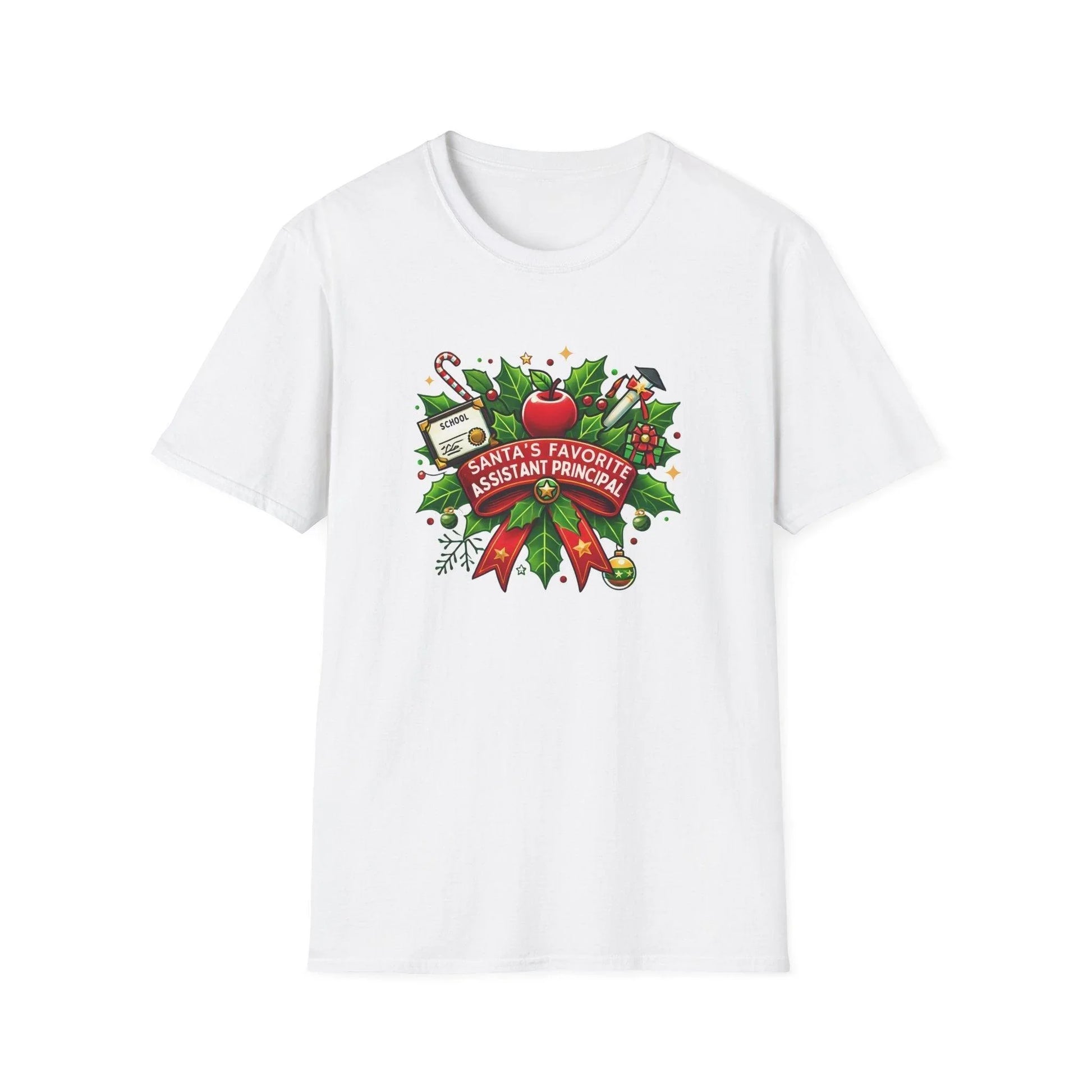 Santa's Favorite Assistant Principal Unisex Tee 🍎🎅 - Whippie's