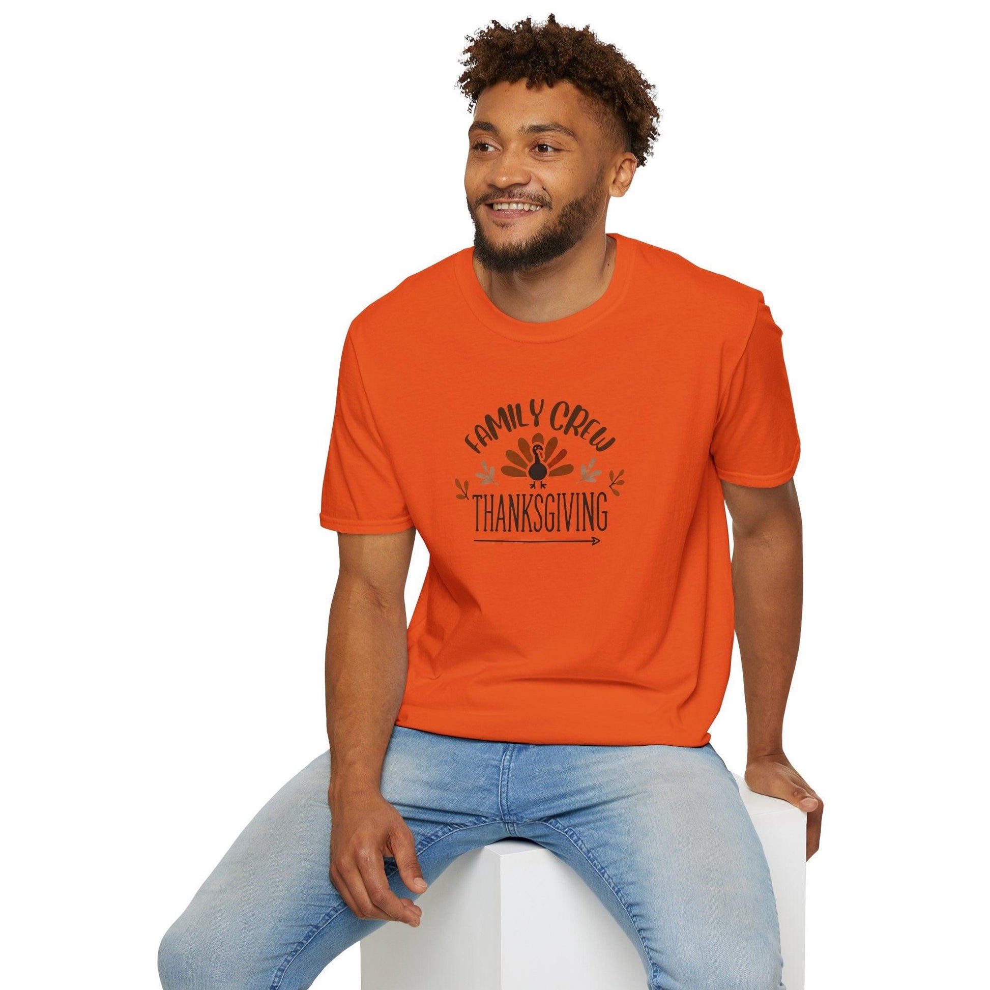 Thanksgiving Family Crew - Gobble 'Til You Wobble with Your Favorite Crew! 🦃🍁 Unisex T-Shirt - Whippie's