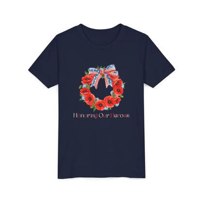 Memorial Day 'Honoring Our Heroes' Wreath - Youth T-shirt - Whippie's