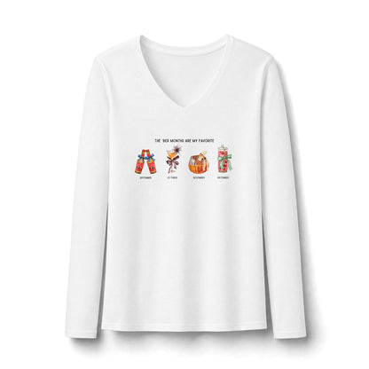 Women's V-Neck 'Very Important' Graphic Long Sleeve Tee