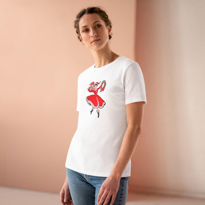 Retro Woman with Wreath - Women's Softstyle Tee - Whippie's