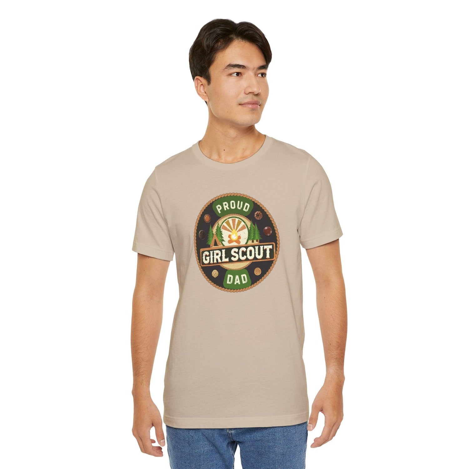 Proud Girl Scout Dad - Unisex Jersey Tee - Adventure Awaits! - Whippie's