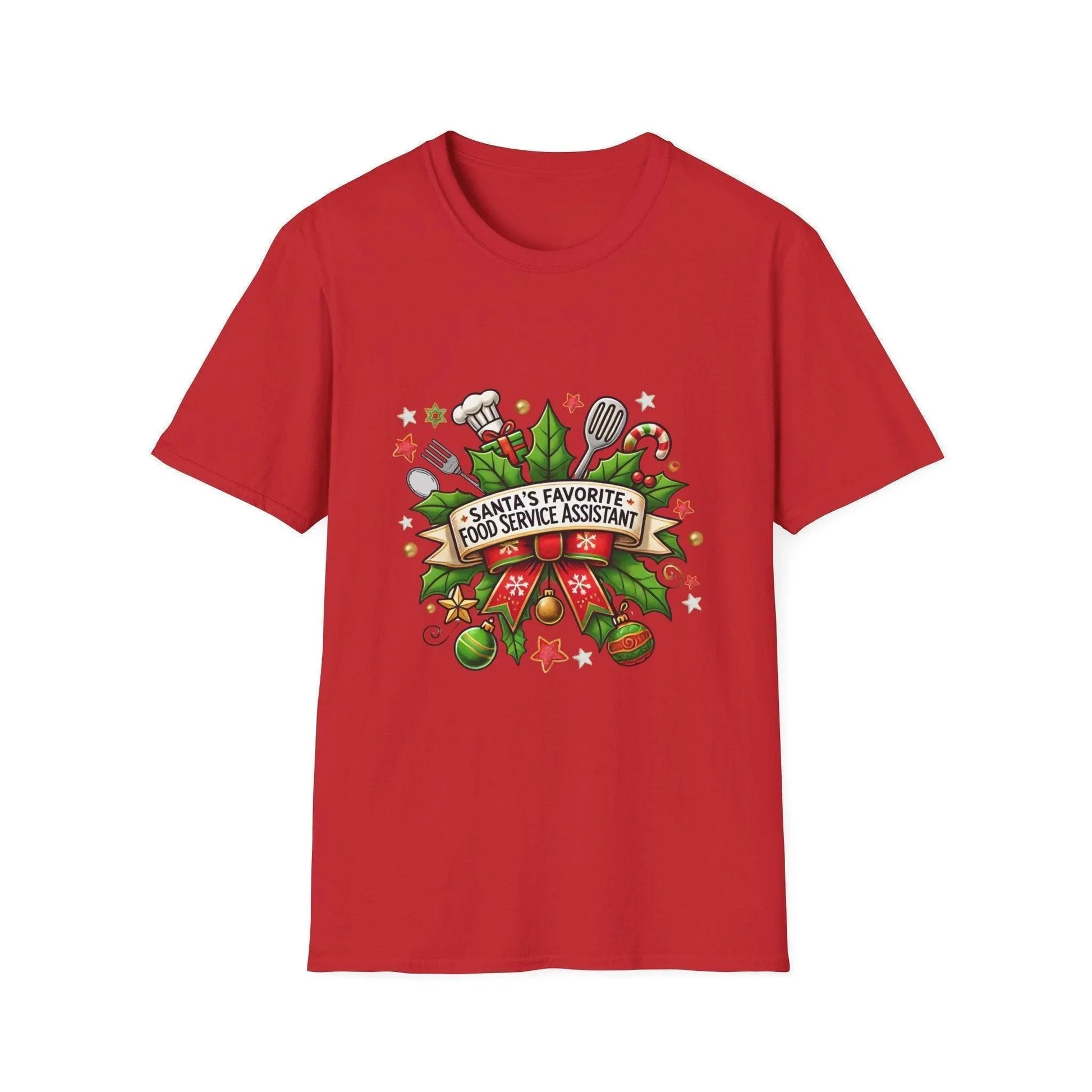 Santa's Favorite School Food Service Assistant Unisex Tee 🍽️🎅 - Whippie's