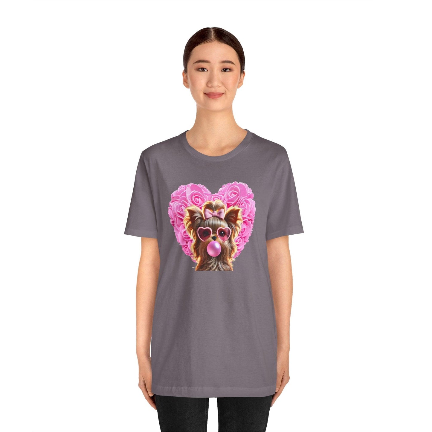 Yorkie Love Unisex Jersey Tee - 💖 Cuteness Overload! 💖 - Whippie's
