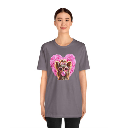 Yorkie Love Unisex Jersey Tee - 💖 Cuteness Overload! 💖 - Whippie's