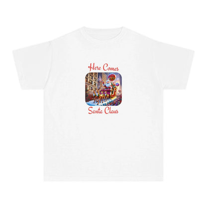 🎅 Here Comes Santa Claus 🎄 Youth Midweight Tee ✨ - Whippie's