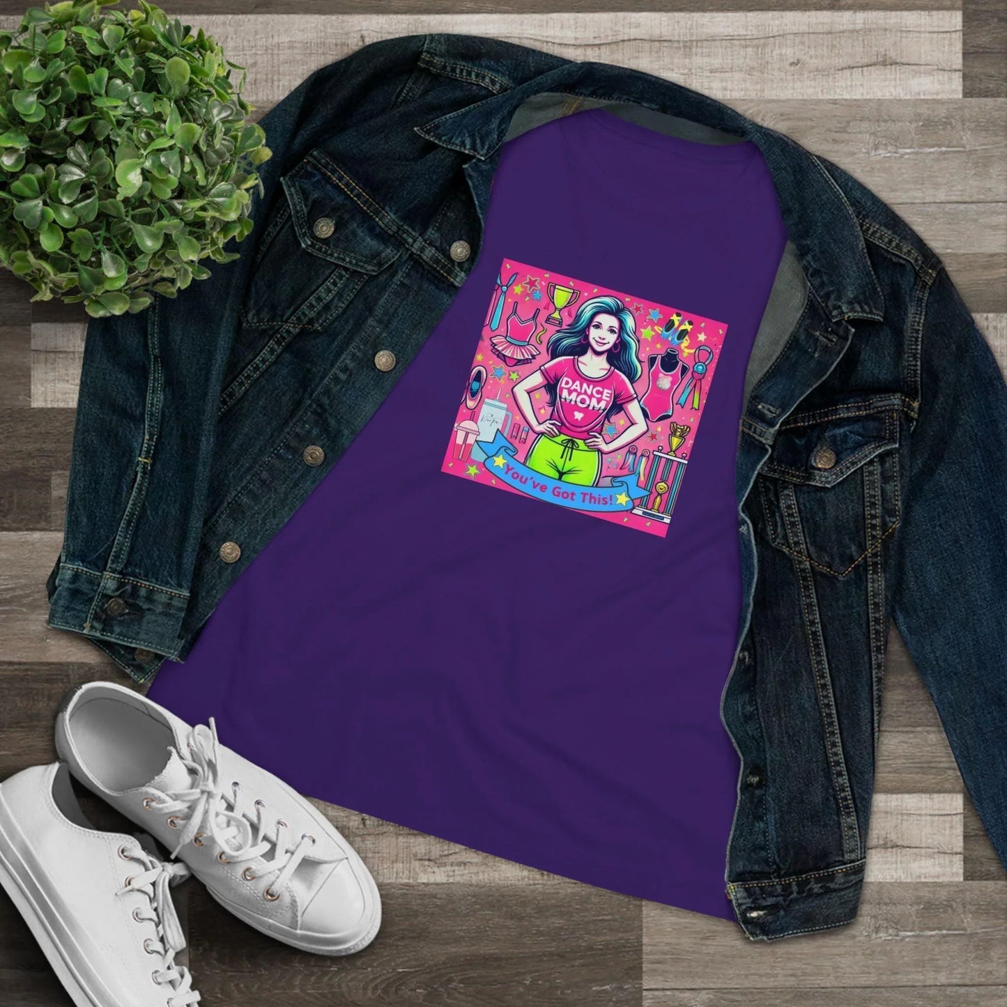 Dance Mom Magic (Brunette Mom) - A Colorful Celebration 🌈 - Women's Softstyle Tee - Whippie's