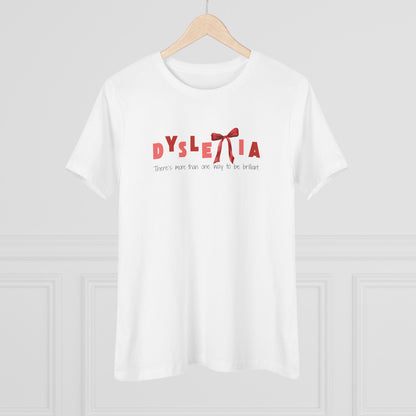 Dyslexia Awareness Shirt for Women | Brilliant Mind Bow Tee